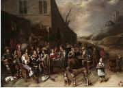 Gillis van Tilborgh Outside a Tavern china oil painting reproduction